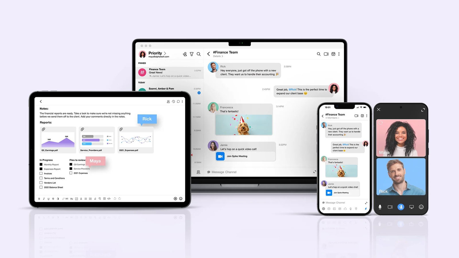 TechDogs-"Spike: Best User Experience (UX)"-"An Image Depicting The Spike Platform Running On Various Devices"