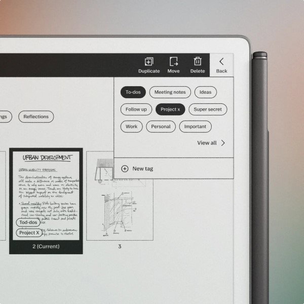 TechDogs-"Organization: Folders, Tags, Search, And Templates"-"An Image Showing The Folders, Tags, And Search Features Of reMarkable Paper Pure"
