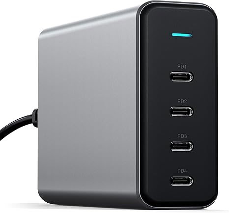 TechDogs-"Best USB-C Chargers: Power For The Whole Workday"-"Image Of Satechi 165-Watt 4-Port PD Charger"