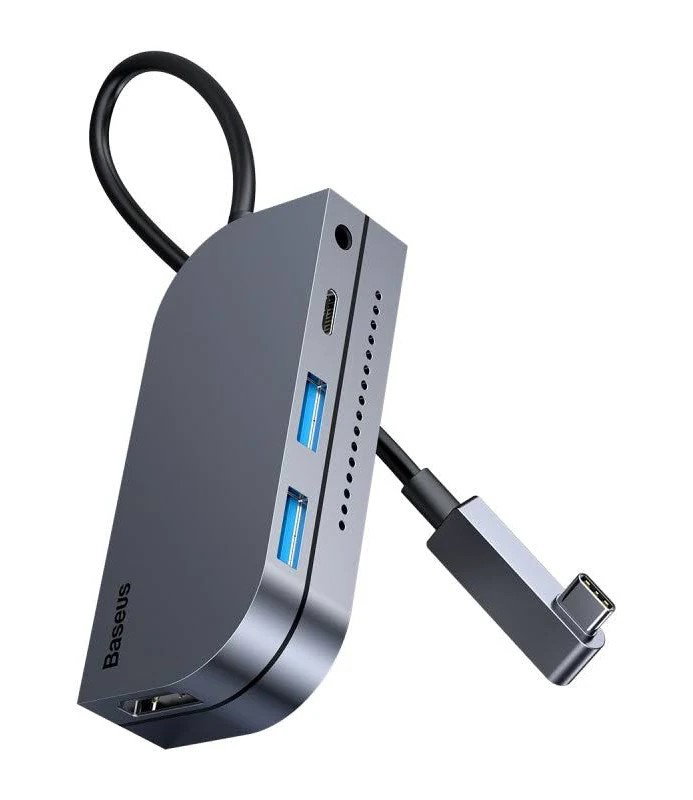 TechDogs-"Baseus 6-in-1 Type-C Hub: The Tiny Dock That Turns A Laptop Into A Workstation"-"Image Of Baseus 6-in-1 Multifunctional USB Type-C Hub"