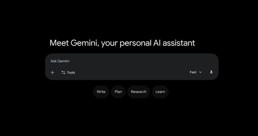 TechDogs-"Google Gemini"-"An Image Showing Chat Interface Of Gemini"