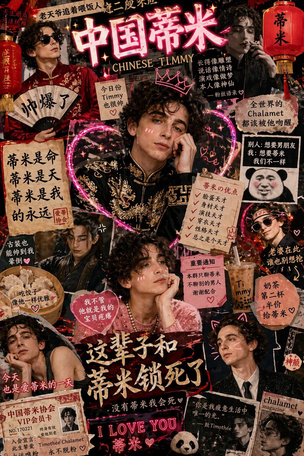 TechDogs-"Third-Party Example"-"An AI Generated Image Using ChatGPT Images 2.0 - A Chinese Fan's Timothée Chalamet–Themed Collage Poster"