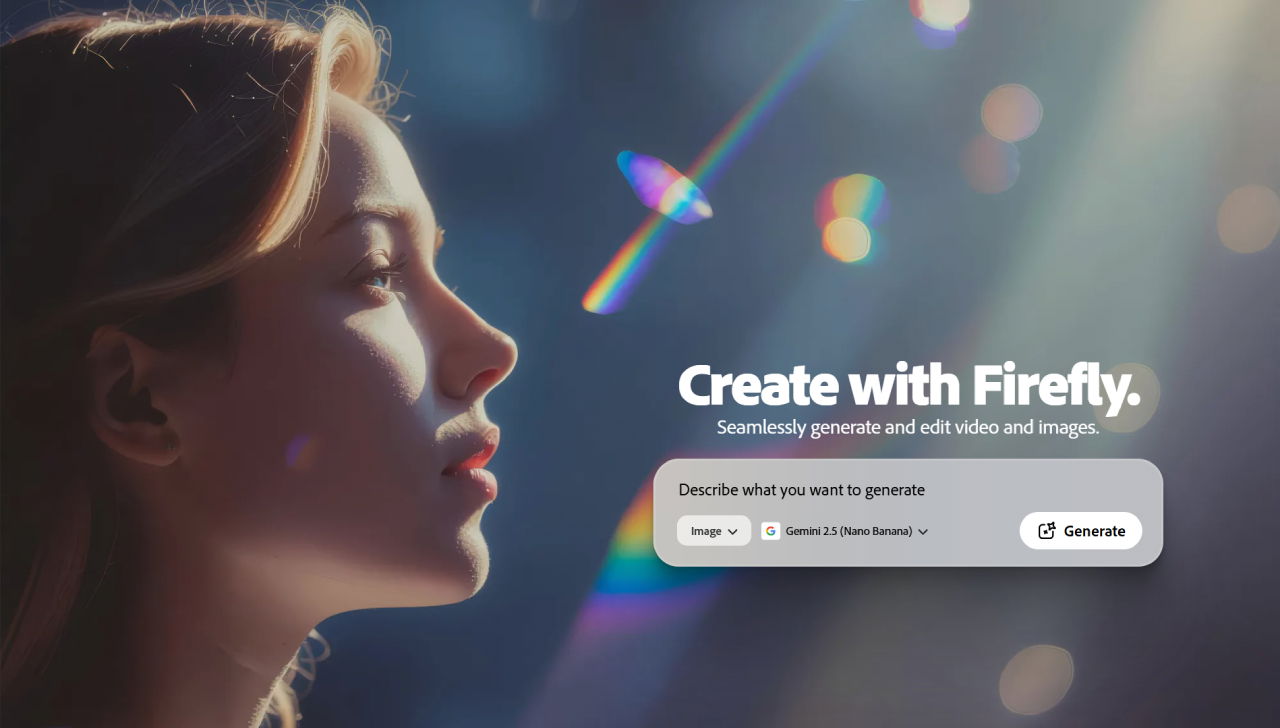 TechDogs-"A Screenshot Of The Adobe Firefly Website"