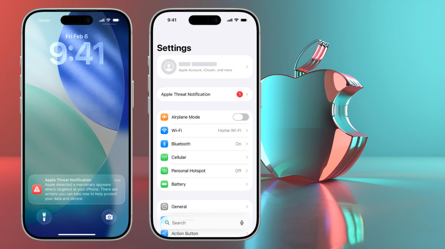 TechDogs-"An Image Of Apple's Security Alert Notification On Push-Notifications And Settings"