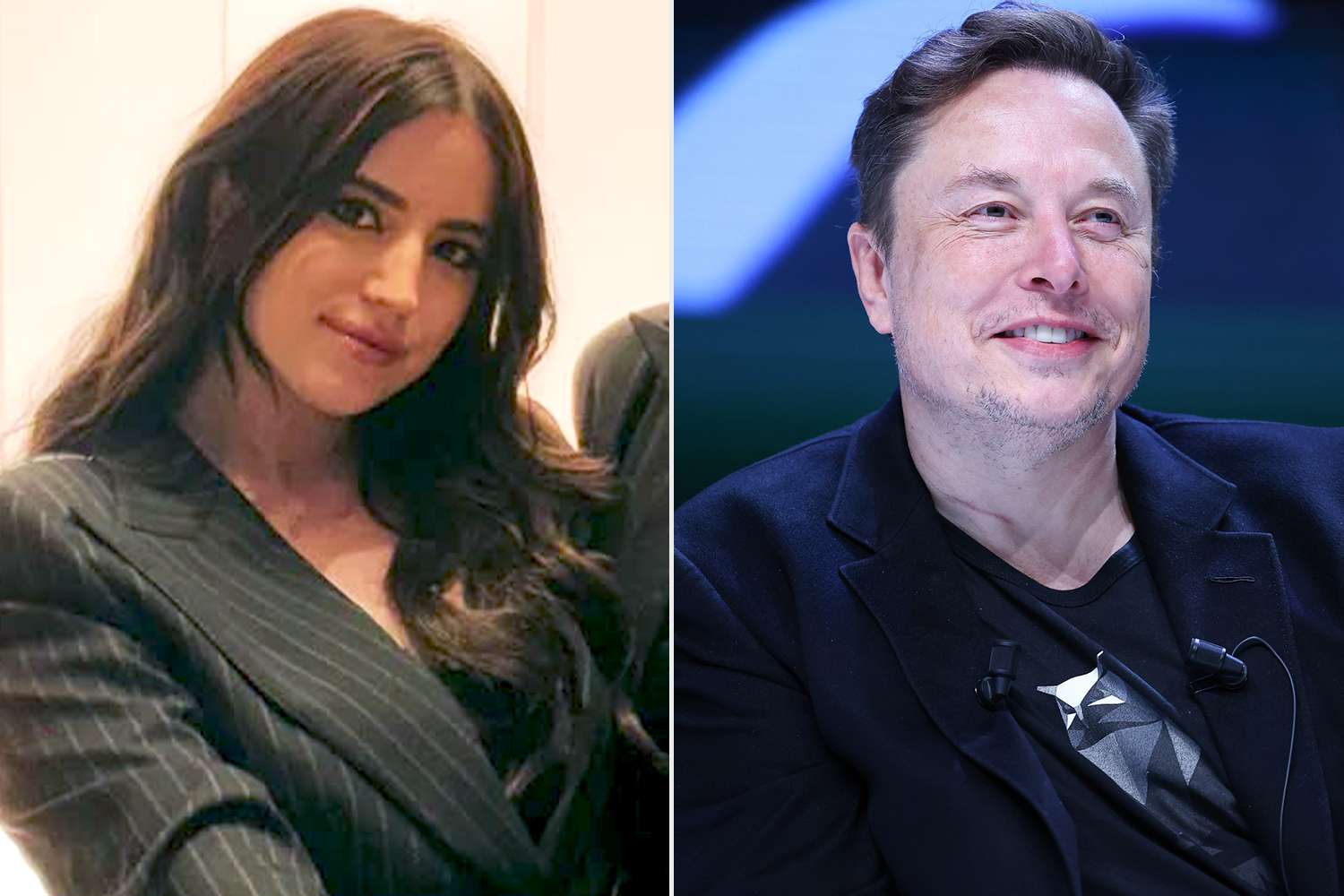 TechDogs-"Ashley St Clair and Elon Musk photographed side by side in separate frames."