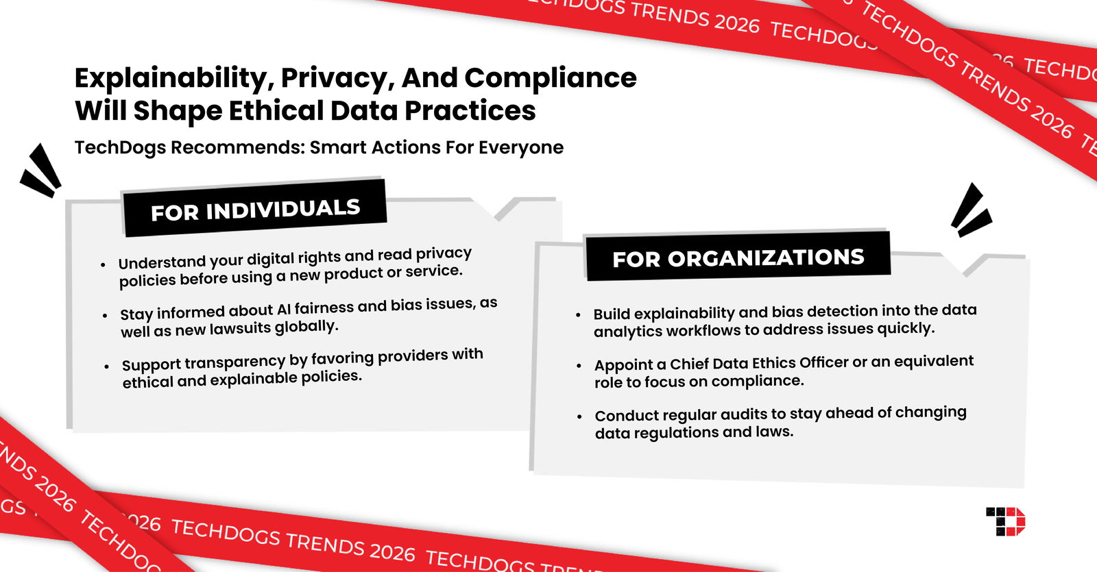 TechDogs-"Trend 4: Explainability, Privacy, And Compliance Will Shape Ethical Data Practices"