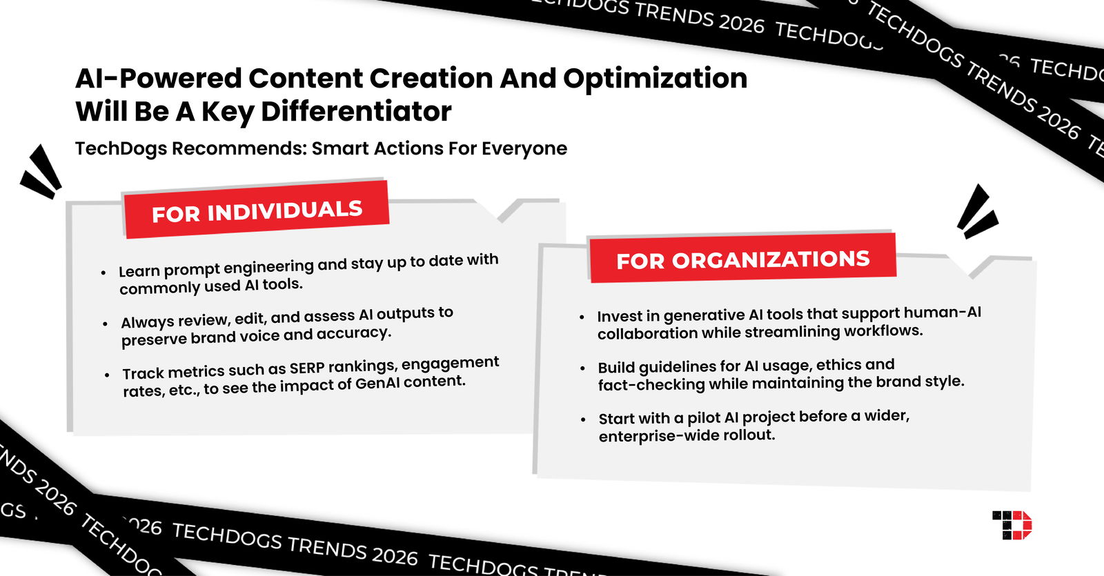 TechDogs-"Trend 1: AI-Powered Content Creation And Optimization Will Be A Key Differentiator"