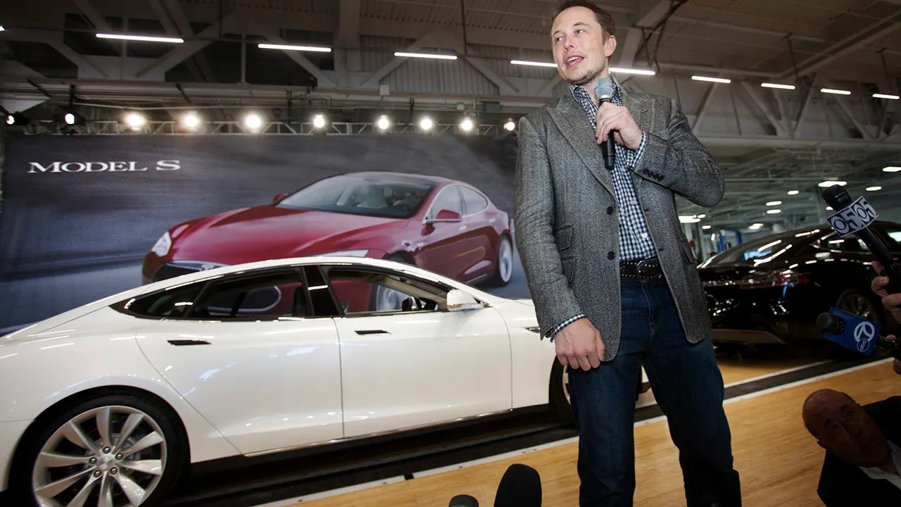 TechDogs-"An Image Of Tesla CEO Elon Musk At The Model S Production Launch In 2012"