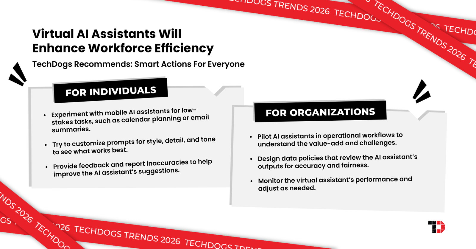 TechDogs-"Trend 4: Virtual AI Assistants Will Enhance Workforce Efficiency"