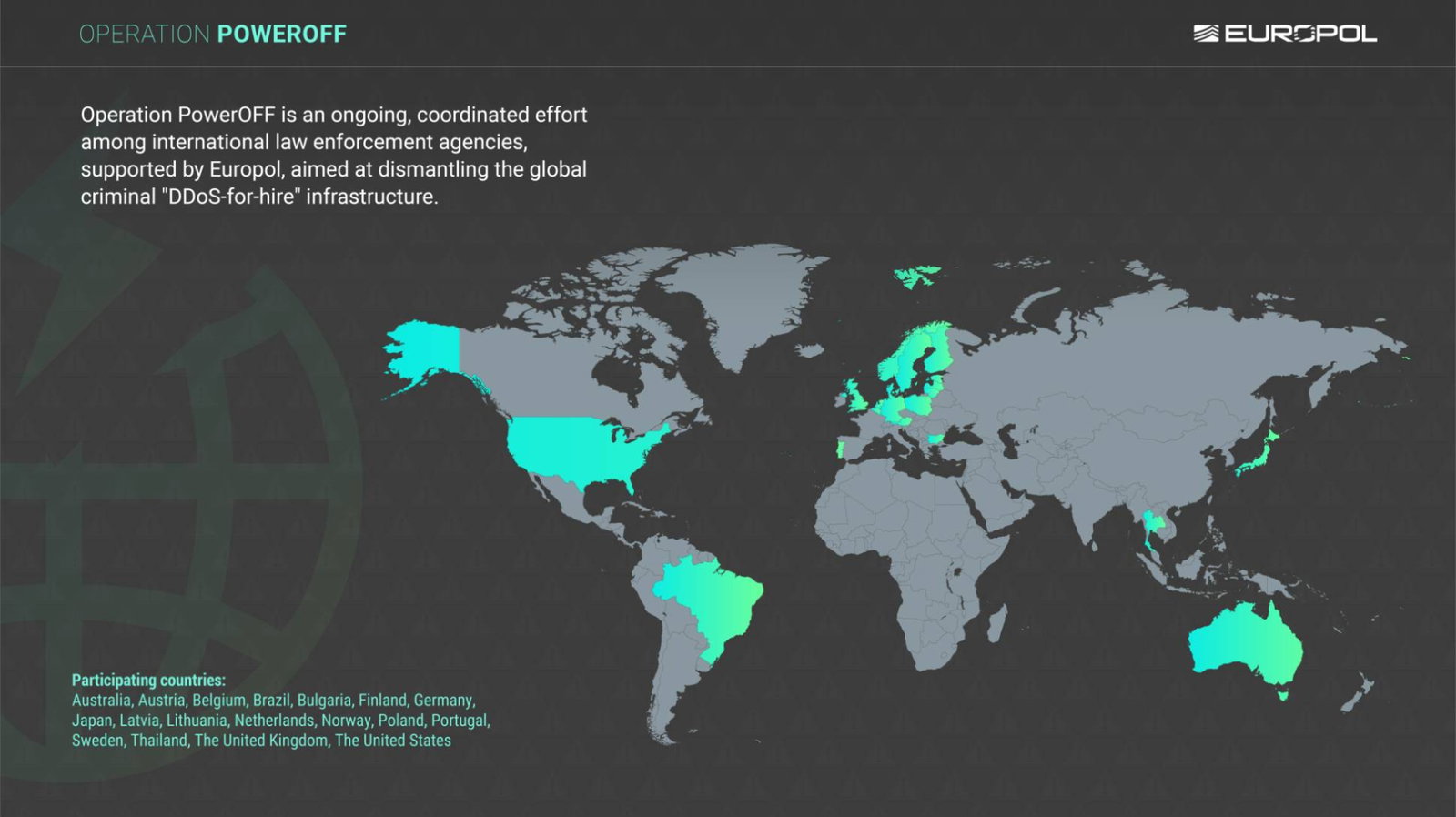 TechDogs-"An Image Of Operation PowerOFF's Participating Countries"