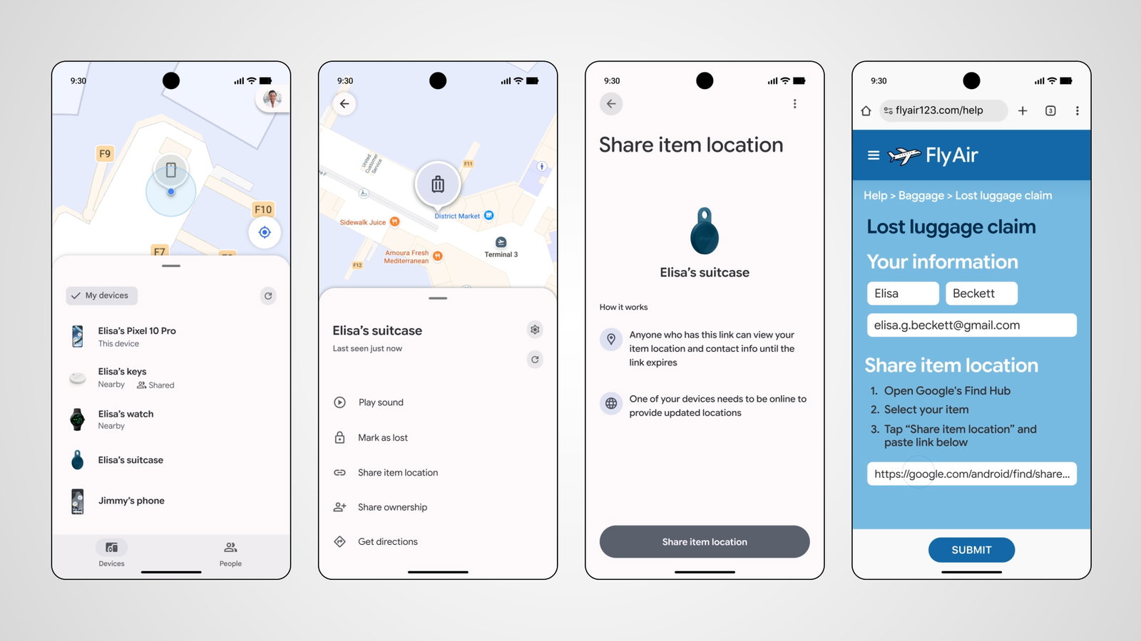 TechDogs-"An Image Depicting How Google Can Help Users Find Their Lost Luggage With Google’s Find Hub"