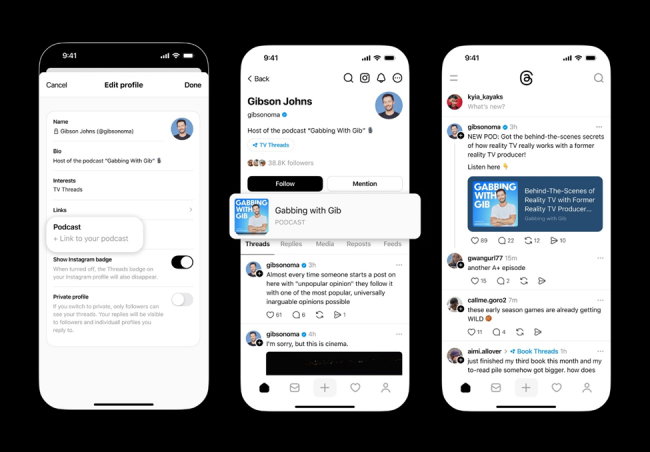 TechDogs - "An Image Showing The Preview Of Meta’s Threads’ New Podcast Features"
