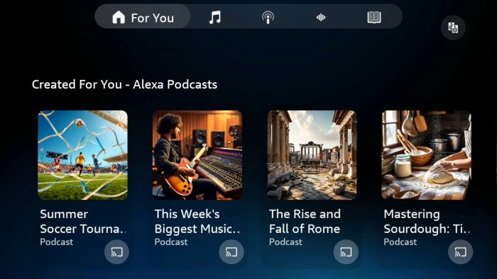 TechDogs - "An Image Showing Amazon Alexa Podcasts Feature"