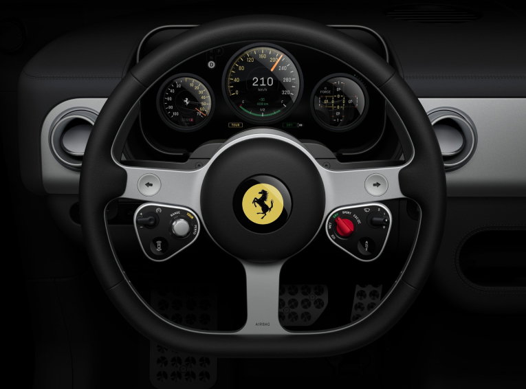 TechDogs - “Ferrari Luce Interior Featuring Steering Wheel And Digital Dashboard”