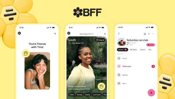 TechDogs - "An Image Showing The UI Of Bumble BFF Platform"