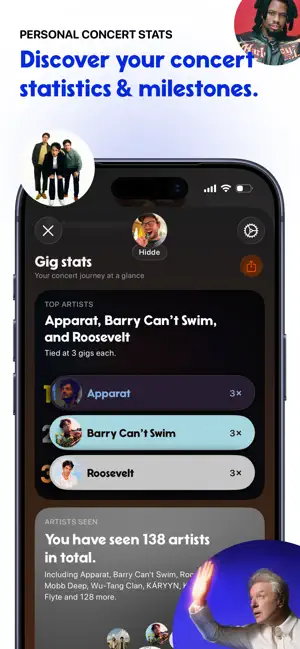 TechDogs - "An Image Showing The UI Of Gig Concert Tracking App"