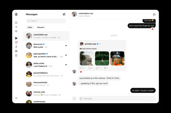 TechDogs - "Threads Web Messaging Interface"