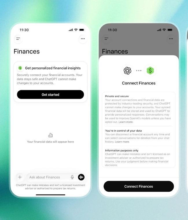 TechDogs - "An Image Showing ChatGPT Personal Finance Feature" TechDogs - "An Image Showing ChatGPT Personal Finance Feature"