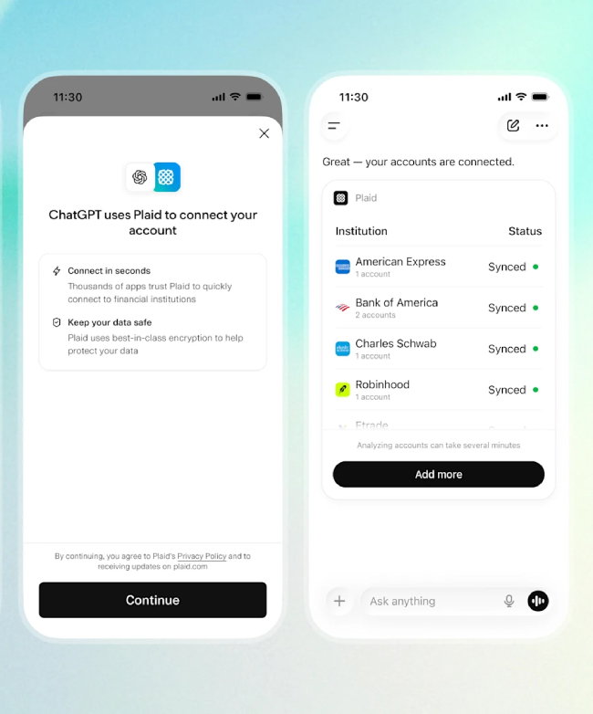 TechDogs - "An Image Showing ChatGPT Personal Finance Feature"