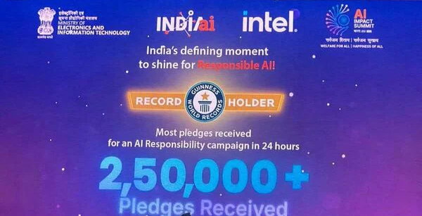 TechDogs - "An Image Showing GUINNESS WORLD RECORDS™ title Received For The “Most Pledges Received For An AI Responsibility Campaign In 24 Hours"
