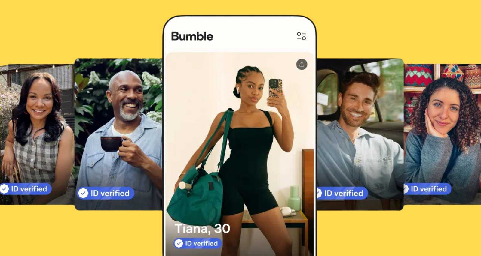 TechDogs-"An Image Depicting The UI And Features Of Bumble"
