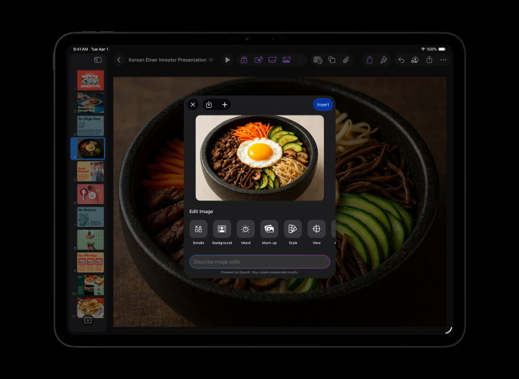 TechDogs - "An Image Showing Image Editing Features In Apple Creator Studio"