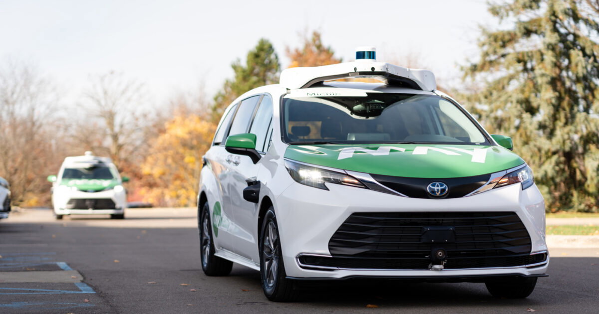 TechDogs-"An Image Of May Mobility Toyota Sienna Robotaxis"