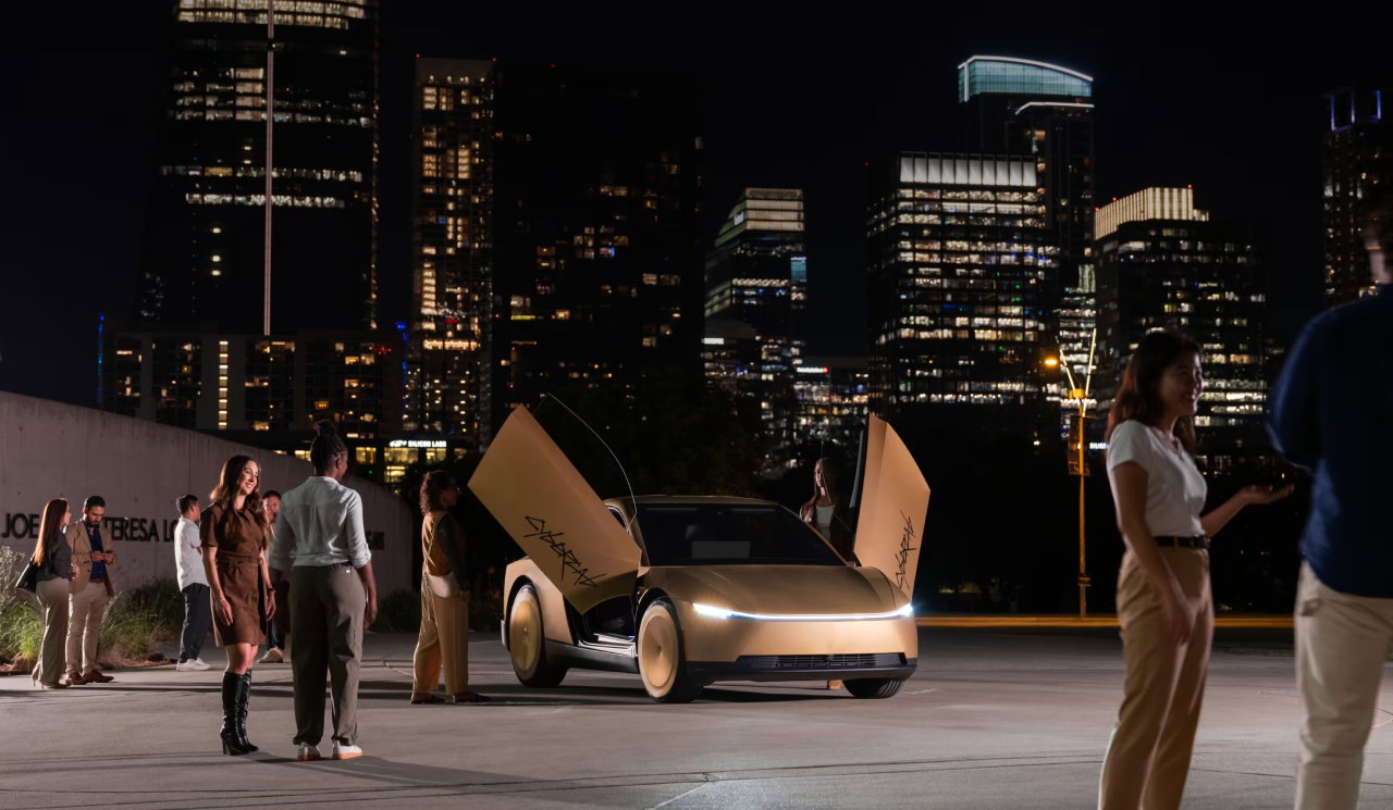 TechDogs-"An Image Of A Tesla Cybercab"