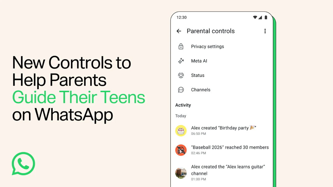 TechDogs-"An Image Depicting WhatsApp's New Parental Controls"