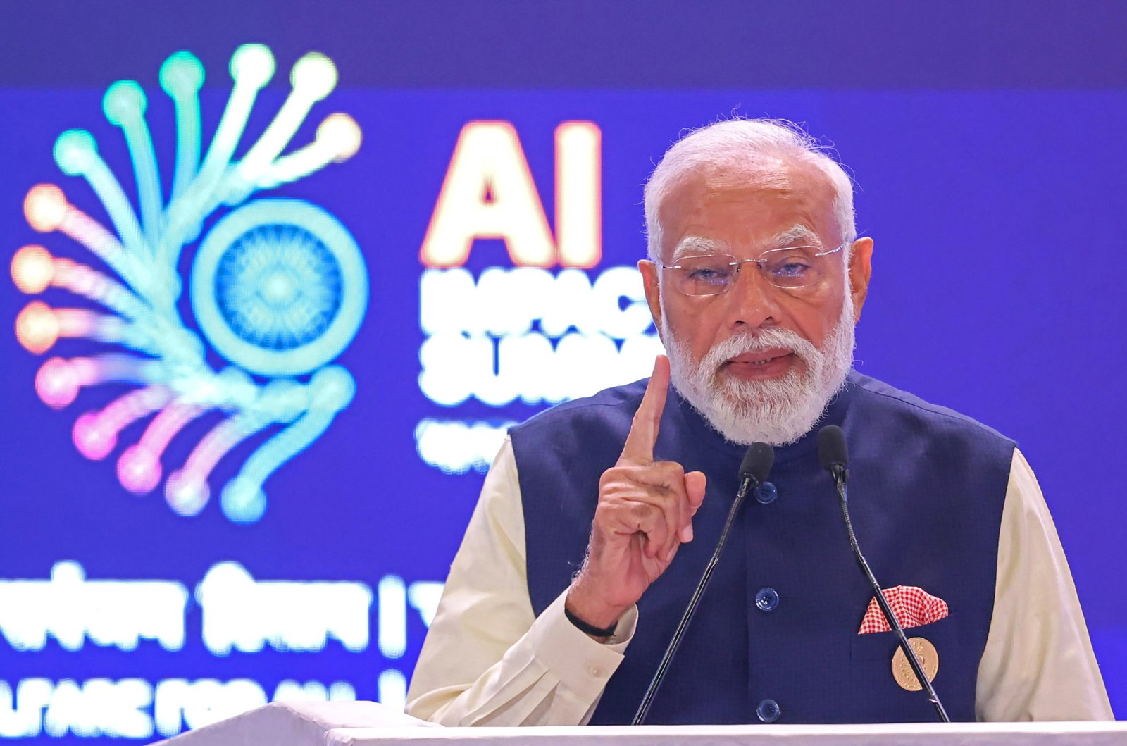 TechDogs-"An Image Of Indian Prime Minister Narendra Modi At The India AI Impact Summit 2026"