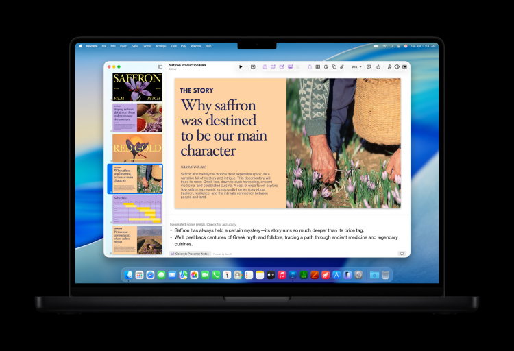 TechDogs - "An Image Showing Keynote Features In Apple Creator Studio"