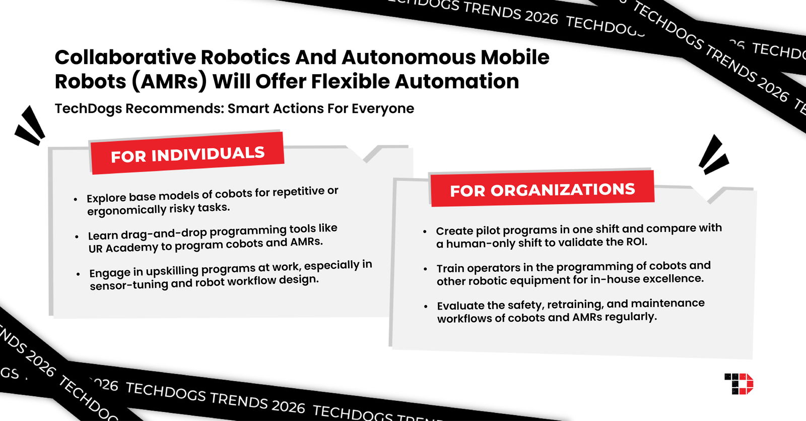TechDogs-"Trend 1: Collaborative Robotics And Autonomous Mobile Robots (AMRs) Will Offer Flexible Automation"