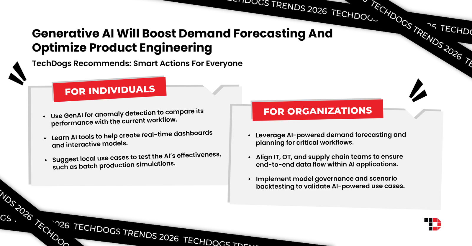 TechDogs-"Trend 5: Generative AI Will Boost Demand Forecasting And Optimize Product Engineering"