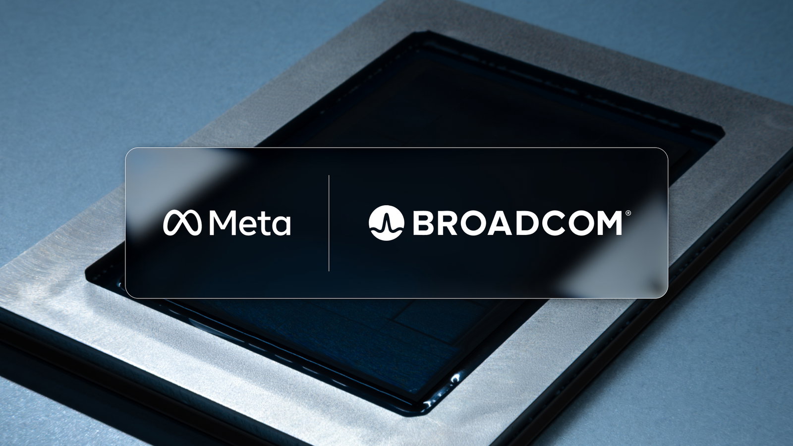 TechDogs-"An Image Showing The Logos Of Meta And Broadcom, As Used By Meta In Its Announcement Of The Deal"