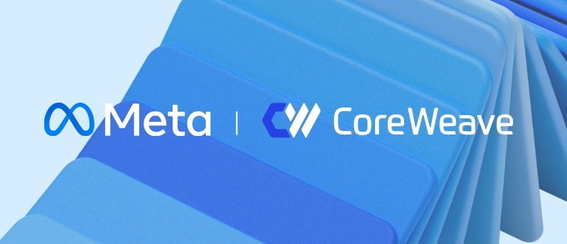 TechDogs-"An Image With The Logos Of Meta And CoreWeave On The Image Used In The Press Release Announcing The Partnership"
