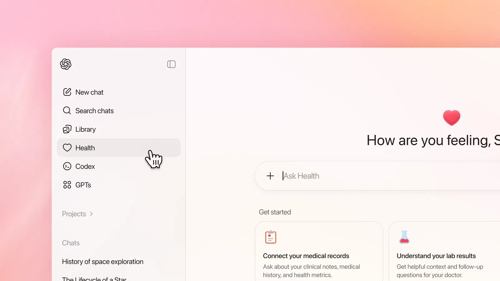 TechDogs-"Screenshot showing ChatGPT’s new Health tab for connecting medical records and asking wellness questions." TechDogs-"Screenshot showing ChatGPT’s new Health tab for connecting medical records and asking wellness questions."