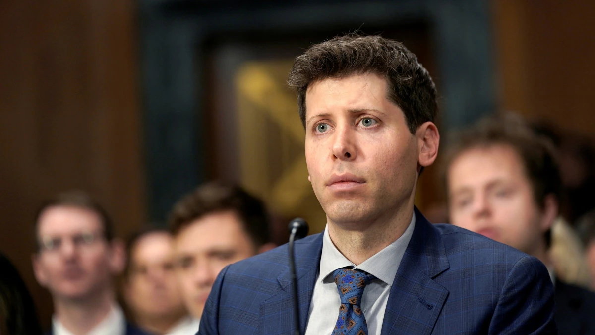 TechDogs-"An Image Of A Worried Looking Sam Altman, OpenAI's CEO"