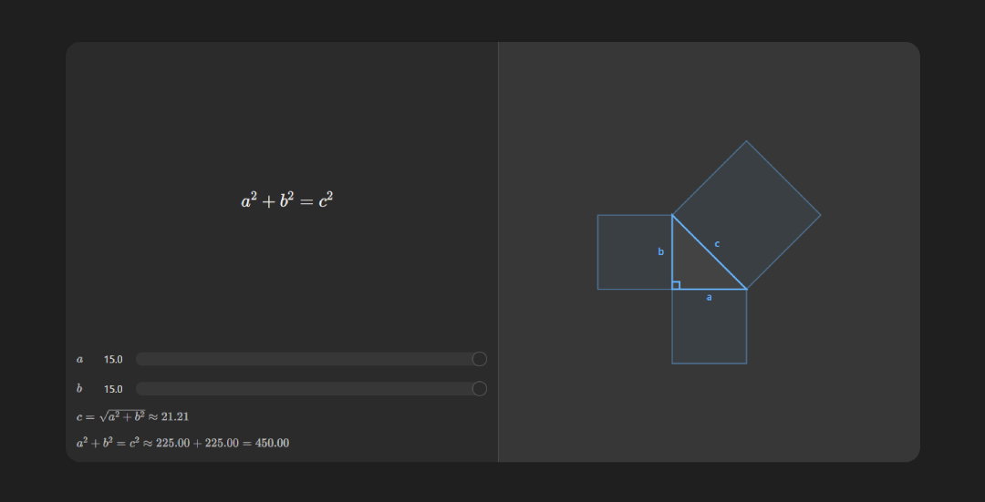 TechDogs-"An Image Of ChatGPT's Interactive Visual Explanations Of The Pythagorean Theorem"