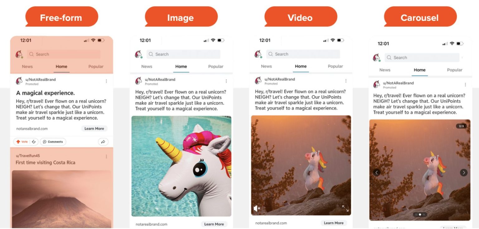 TechDogs-"An Image Of The Different Kinds Of Ads On Reddit"