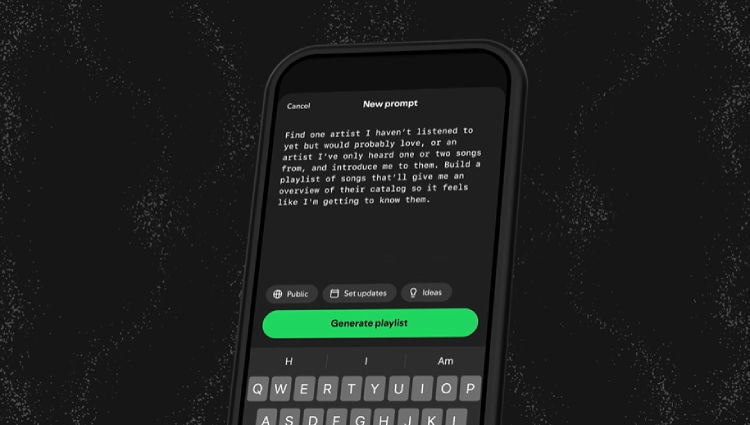TechDogs - "An Image Showing Spotify Prompted Playlist Feature Demo"
