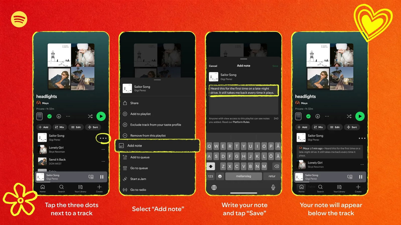 TechDogs-"An Image Showing Spotify's User Notes Feature"