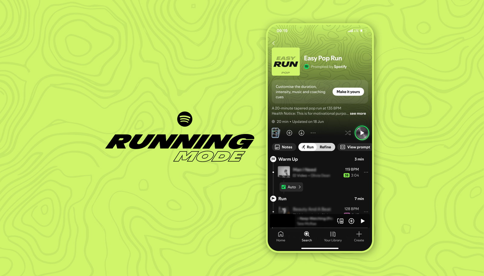 TechDogs-"An Image Showing Spotify's Running Mode Feature"
