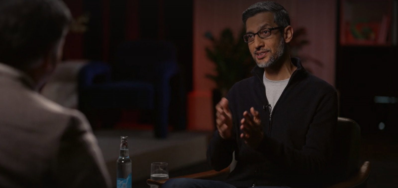 TechDogs-"A Screenshot Of Sundar Pichai During The BBC Interview"