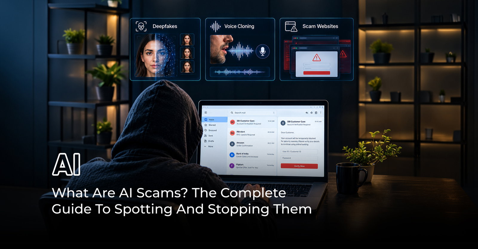 TechDogs-"What Are AI Scams? The Complete Guide To Spotting And Stopping Them" TechDogs-"What Are AI Scams? The Complete Guide To Spotting And Stopping Them"