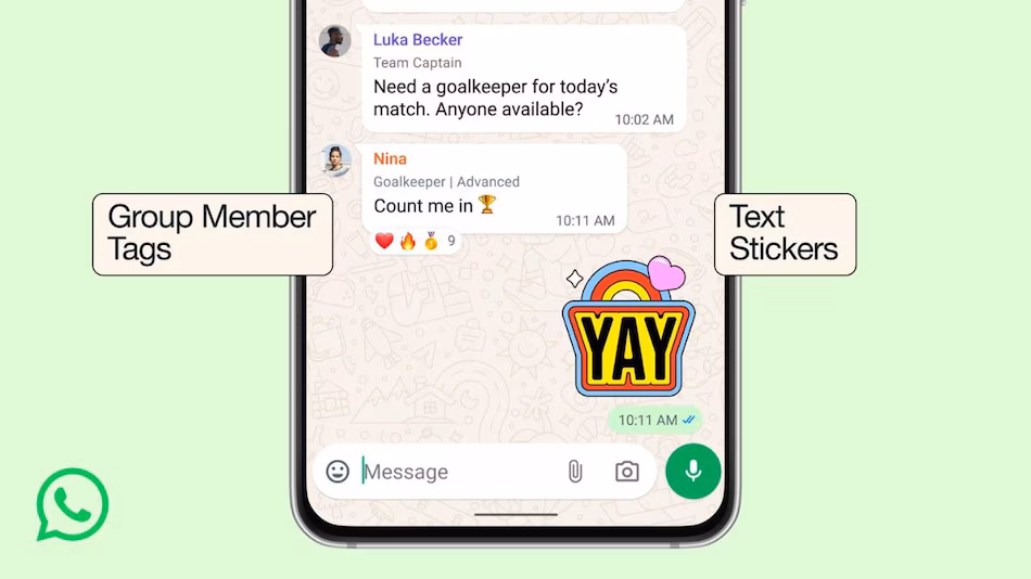 TechDogs-"WhatsApp interface demonstrating how to add and edit custom Member Tags in group settings." TechDogs-"WhatsApp interface demonstrating how to add and edit custom Member Tags in group settings."