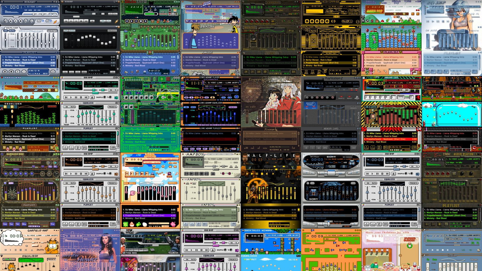 TechDogs-"An Image Of Old Winamp Skins"
