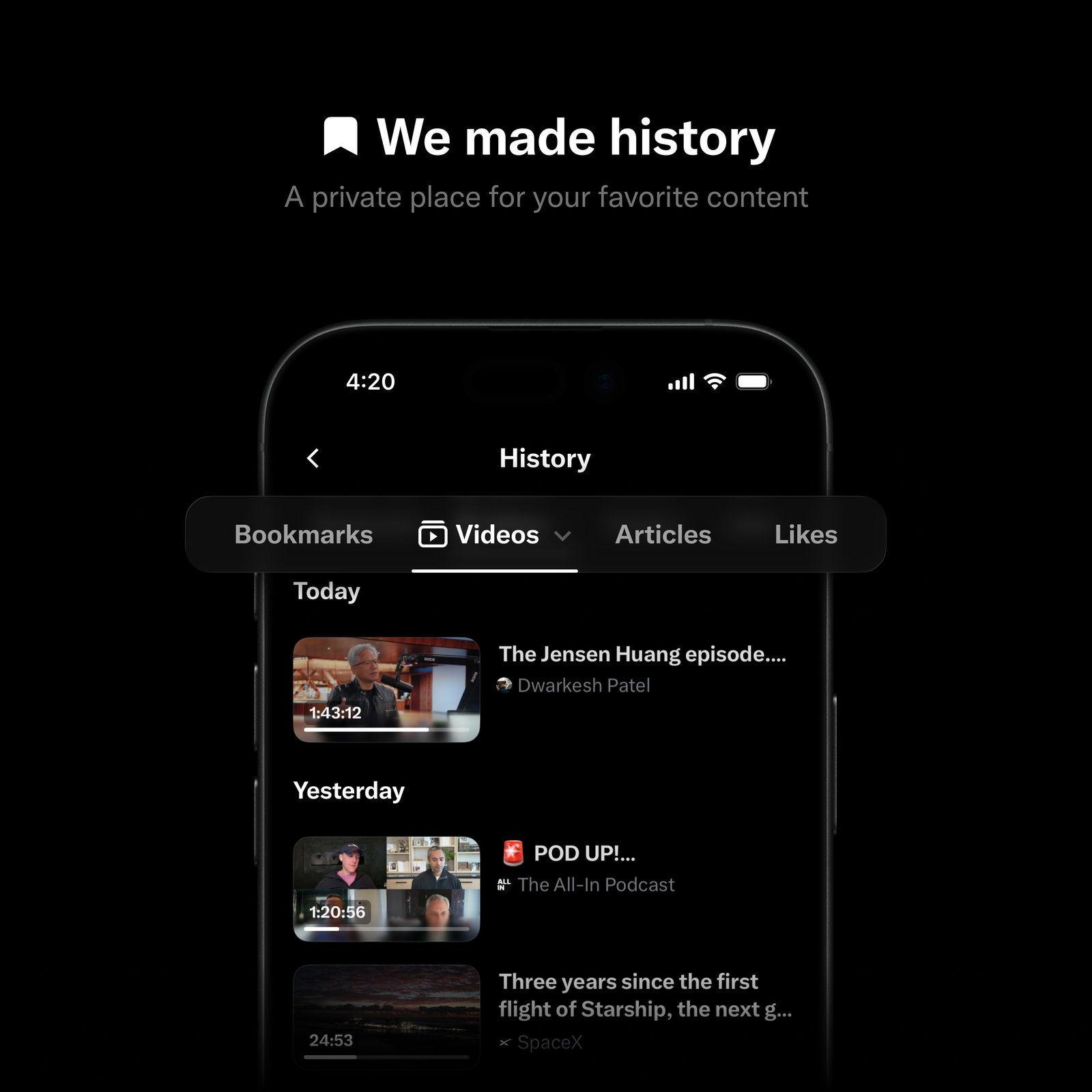 TechDogs-"An Image Used By X's Nikita Bier To Announce The Launch Of The New History Tab"