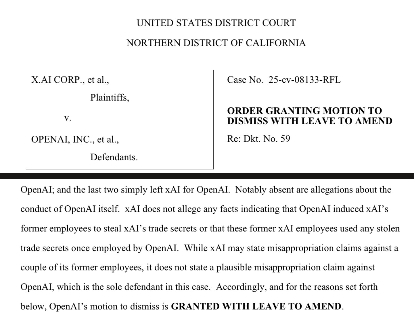 TechDogs-"An Extract Of The Court Ruling In Favor Of OpenAI"