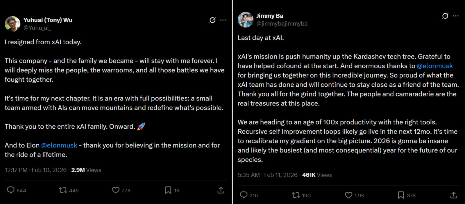 TechDogs-"An Image Of Tony Wu's And Jimmy Ba's Posts On X"